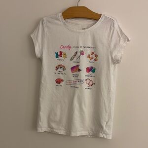 Kids White Graphic T-Shirt